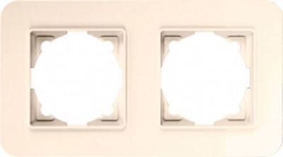 Рамка двомісна Gunsan Radius універсальна крем 01 37 12 00 000 141