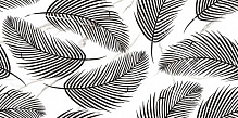Плитка Golden Tile Nero e Bianco Leaf чорний NBС161 30x60 