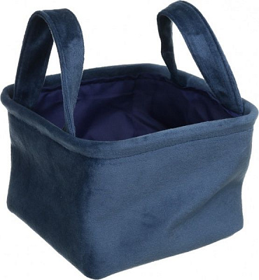 Корзина Velur 17х17х20 см синий