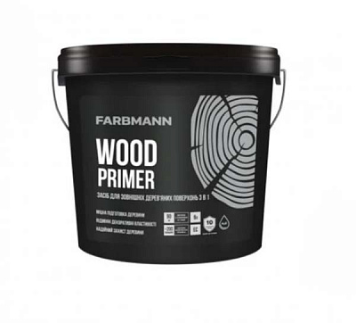 Ґрунт Farbmann для зовнішніх дерев'яних поверхонь 3 в 1 Wood Primer база EC 2,7 л