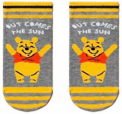 Носки детские Conte-Kids CK DISNEY 17С-126/1СПМ 457 р.14 серый с желтым 