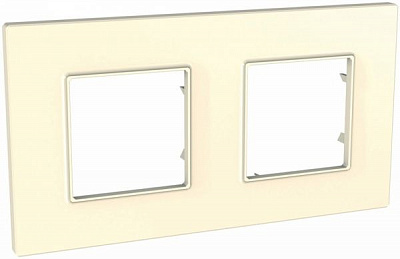 Рамка двухместная Schneider Electric Unica QUADRO универсальная кремовый MGU2.704.25