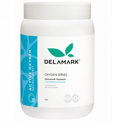 Стиральный порошок для машинной и ручной стирки DeLaMark с активным кислородом 1 кг
