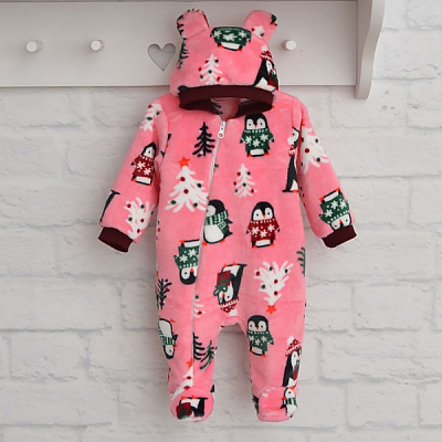 Человечек для девочки Blanka Пингвин р.56–62 розовый 110085 