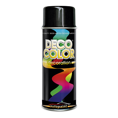 Фарба аерозольна RAL 9005 чорний блиск DecoColor 400 мл