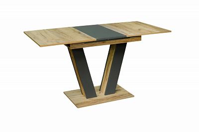 Стол обеденный 1100(1450)x700x765мм дуб крафт золотой/дуб/графит