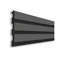 Рейкова панель Walldeco полімерна 115x12x2900 мм сірий (D404-107 )