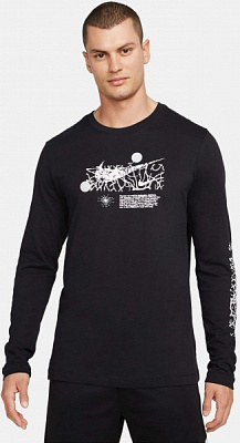 Футболка Nike DF TEE LS WILD CLASH DR7559-010 р.L черный