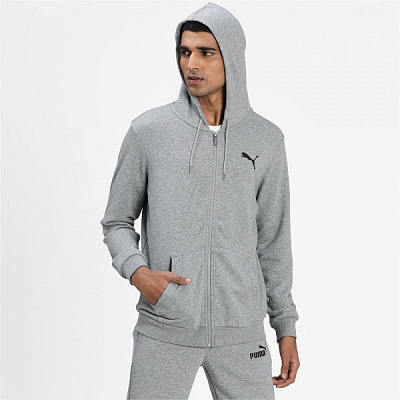 Джемпер Puma ESS SMALL LOGO FZ HOODIE 58670453 р. XL серый