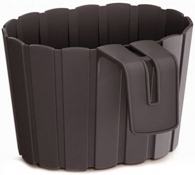 Горшок пластиковый Prosperplast Boardee Hook овальный 2,2л коричневый (25722-222) 