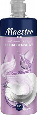 Засіб для ручного миття посуду Maestro Маестро Ultra sensitive 0,75л