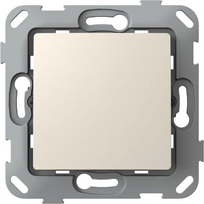 Перемикач перехресний одноклавішний Plank Electrotechnic Classic/Nordic без підсвітки 10 А 220В слонова кістка PLK03111