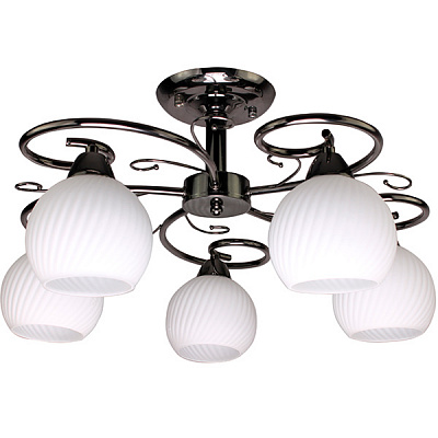 Люстра стельова Blitz 1340-45 5x40 Вт E14 чорний хром