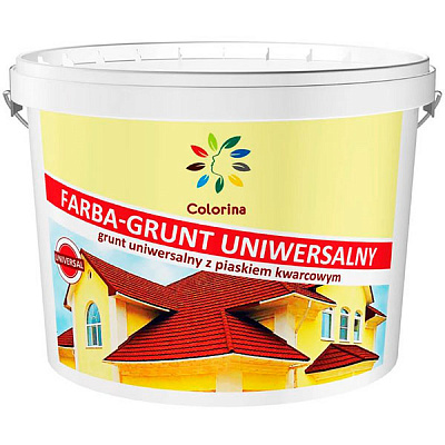 Краска-грунт акриловая COLORINA с кварцевым песком мат белый 4,2кг 