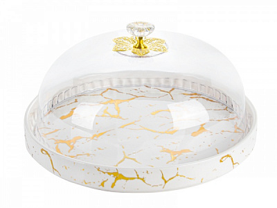 Блюдо с крышкой Marble White 926-006 Lefard 