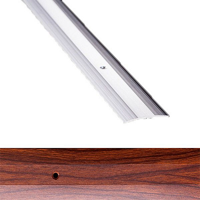 Порожек алюминиевый 1-А Лугалпроф профилированный с отверстиями 3х40x900 мм тик 