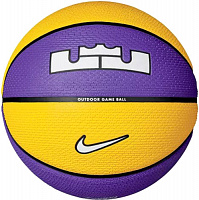 Баскетбольный мяч Nike Playground 2.0 8P L James Deflated Court N.100.4372.575.07 р. 7 желто-фиолетовый 