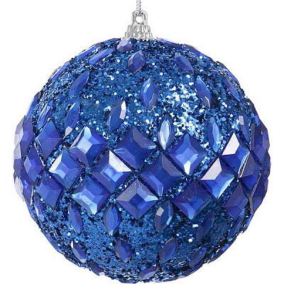 Шарик новогодний Королевский камень SDA39410DB 100 мм
