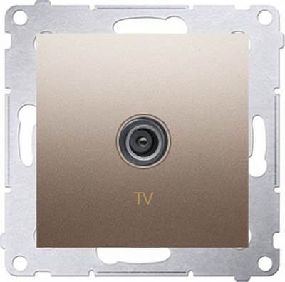 Розетка TV Simon Premium золотистый DAK1.01/44