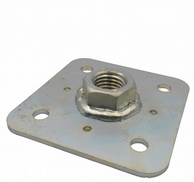 Пластина монтажная с гайкой М24 110x110 мм 4 мм 1 шт. 