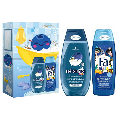 Детский набор для мальчика Schauma & Fa Kids Шампунь 250 мл & Гель для душа 250 мл