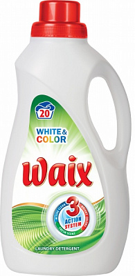 Гель для машинной и ручной стирки WAIX Whites&Colors 1,2 л 