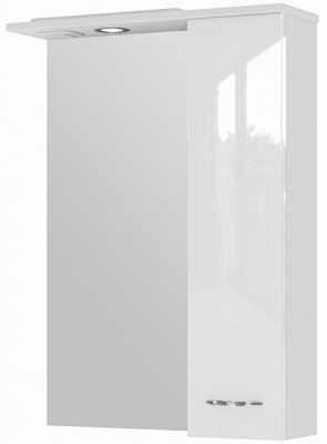 Зеркало со шкафчиком ЮВЕНТА Rio RioMC1-60 правая белая
