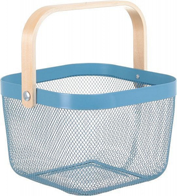 Кошик з ручками металевий Union UH-0828-BLUE блакитний 175x250x240 мм