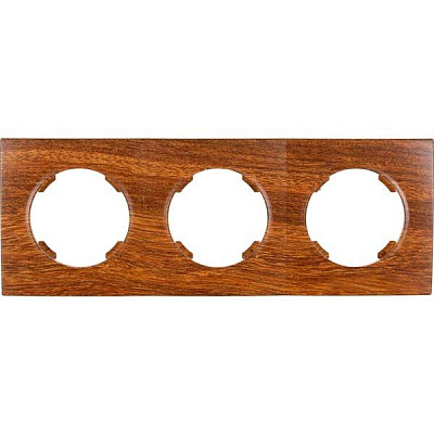 Рамка тримісна HausMark Bela горизонтальна горіх SNG-FRP.RD20G3-9/Walnut