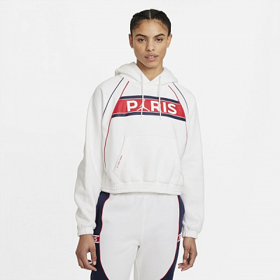 Джемпер Jordan W J PSG FLEECE HOODIE PO DC0461-100 р. XL бело-синий
