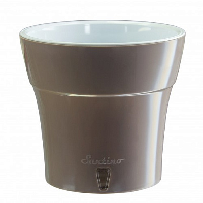 Вазон пластиковий Santino Dali круглий 5 л шаде/білий