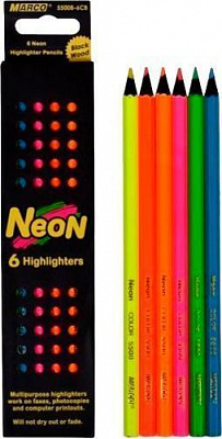 Олівці кольорові 6 шт. Neon Marco