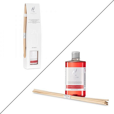 Аромадиффузор для дома Hypno Casa Cannella&Arancio 200 мл (парфюм + палочки) 