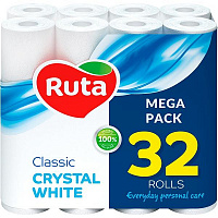 Туалетная бумага Ruta Classic двухслойная 32 шт.
