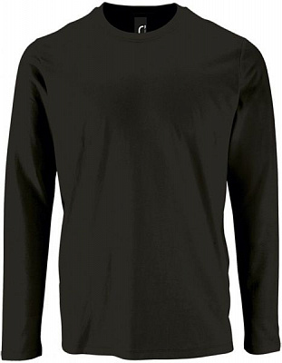 Футболка Sol's Imperial LSL Men р. XL насыщенный черный