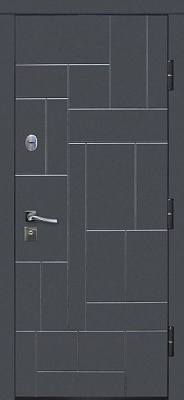 Двері вхідні TM Riccardi Urban 2-A графіт матовий / дуб bianco line 2050х860мм ліві