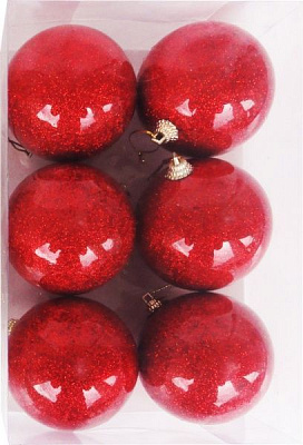 Набор игрушек Шар с внутренней присыпкой SDA18070RP d70 мм 6 шт./уп. 