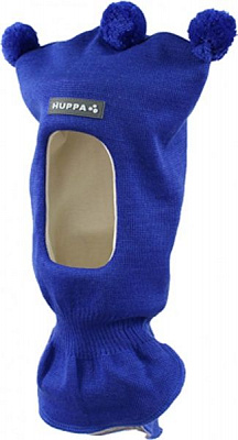 Шапка HUPPA Вязаная шолом для малюків COCO, S р.49-51 синій 85070200-70035-00S
