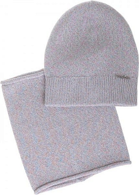 Комплект шапка + снуд Pompona для дівчаток р.52-54 світлий меланж 20 Z P 51 k