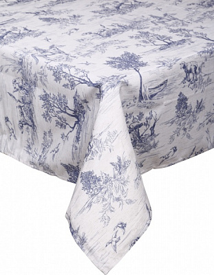 Скатерть Selena 140x180 см белый с синим Luna 
