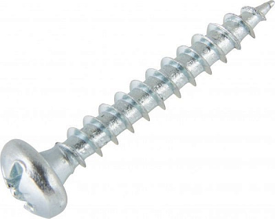 Шуруп универсальный полукруглая головка ЦБ 5x35 мм 10 шт. белый цинк