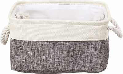 Корзина с ручкой Basic , 28х20х16 см, бежево-серый Sensio