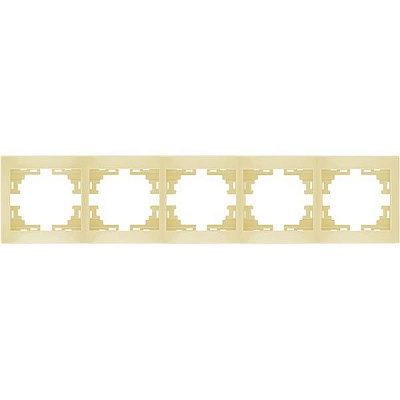 Рамка пятиместная Lezard MIRA горизонтальная кремовый 701-0300-150