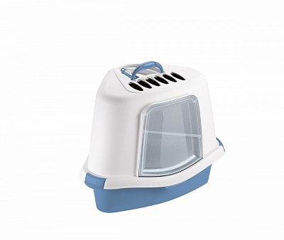 Туалет кутовий Sprint Corner Plus з лопаткою кутовий 40х56х40 см пластик блакитний