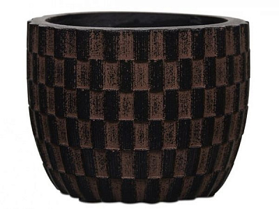 Кашпо керамическое Capi Wave 17x14 cм круглый 0,6л коричневый (080654) 