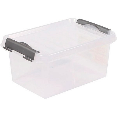Ящик для хранения полипропиленовый Heidrun 604_прозорий ClipBOX light 14 л 180x285x390 мм