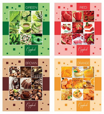 Комплект зошитів Солодкий зошит 36 арк. клітинка 16 шт./уп. (4 дизайни) Мрії збуваються