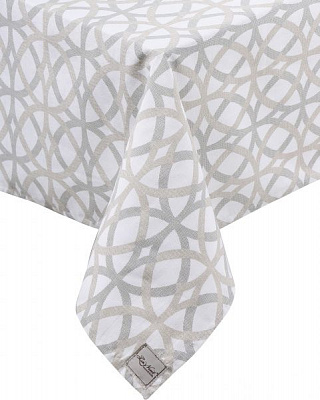 Скатерть Классика Ажур 136x180 см серый с бежевым La Nuit 