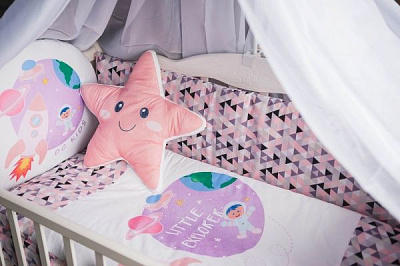 Комплект постельного белья ДС Україна от 0-3 лет БК-048 розовый 