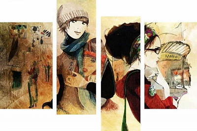 Картина модульная Романтика 571 118x75 см 